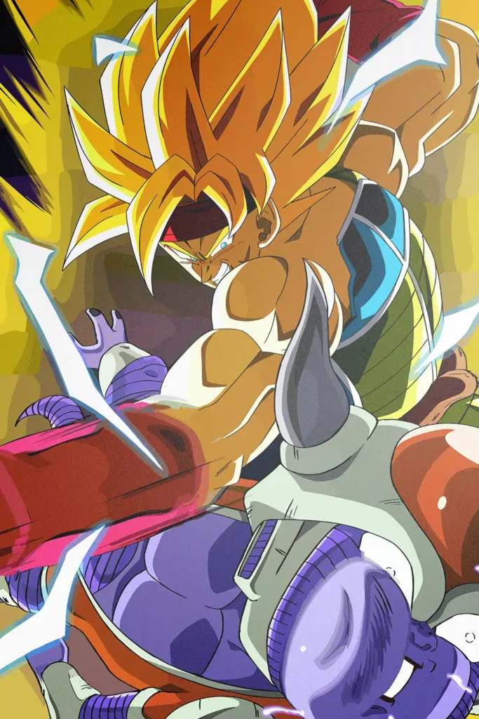 Bardock Super Saiyan Dragon Ball Original Image Stellar Printed Metal Wall Art