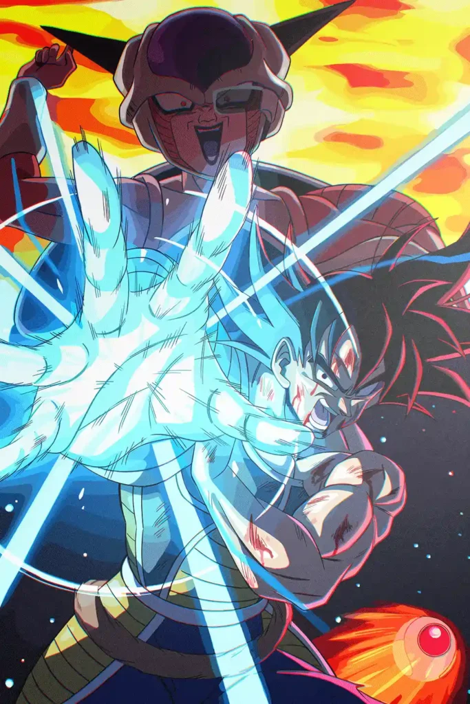 Bardock vs Frieza Dragon Ball Original Image Metal Wall Poster