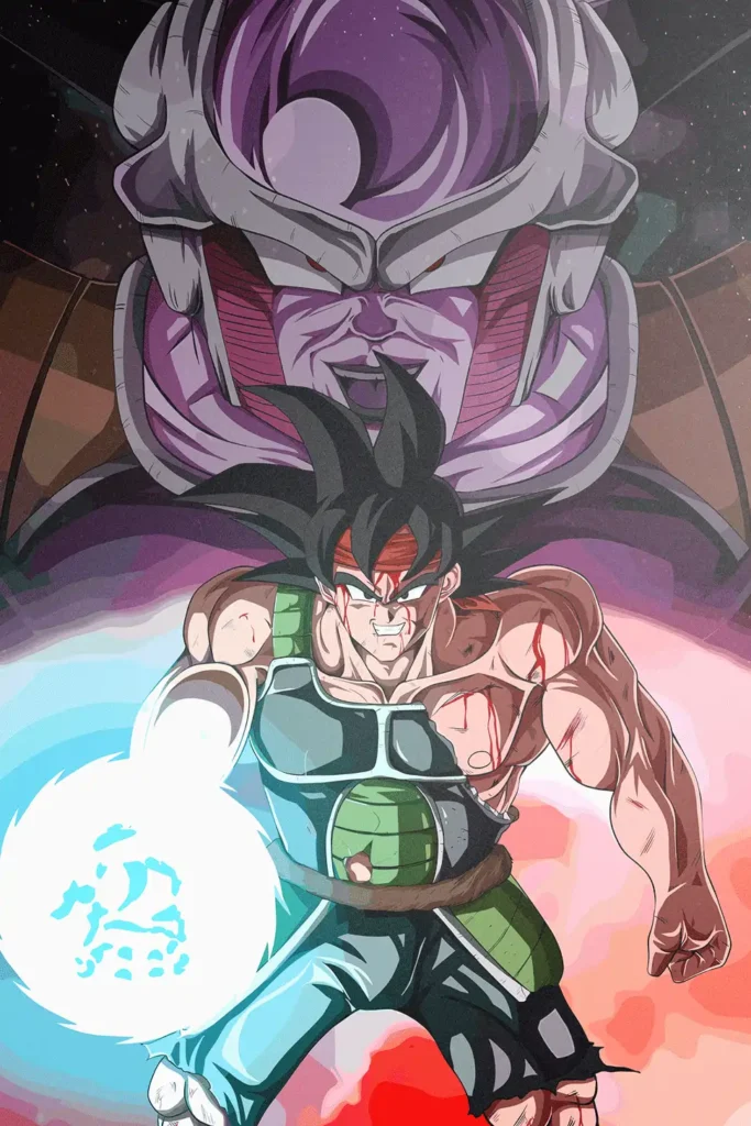Bardock vs Frieza Dragon Ball Original Image Stellar Metal Wall Poster