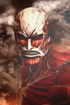 Bertolt Hoover Attack on Titan Ominous Titan Transformation Metal Wall Art Poster