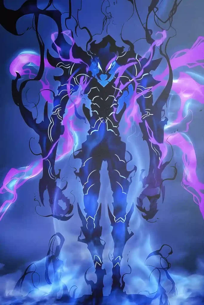 Beru anime metal poster artistic detail and visual story from Solo Leveling