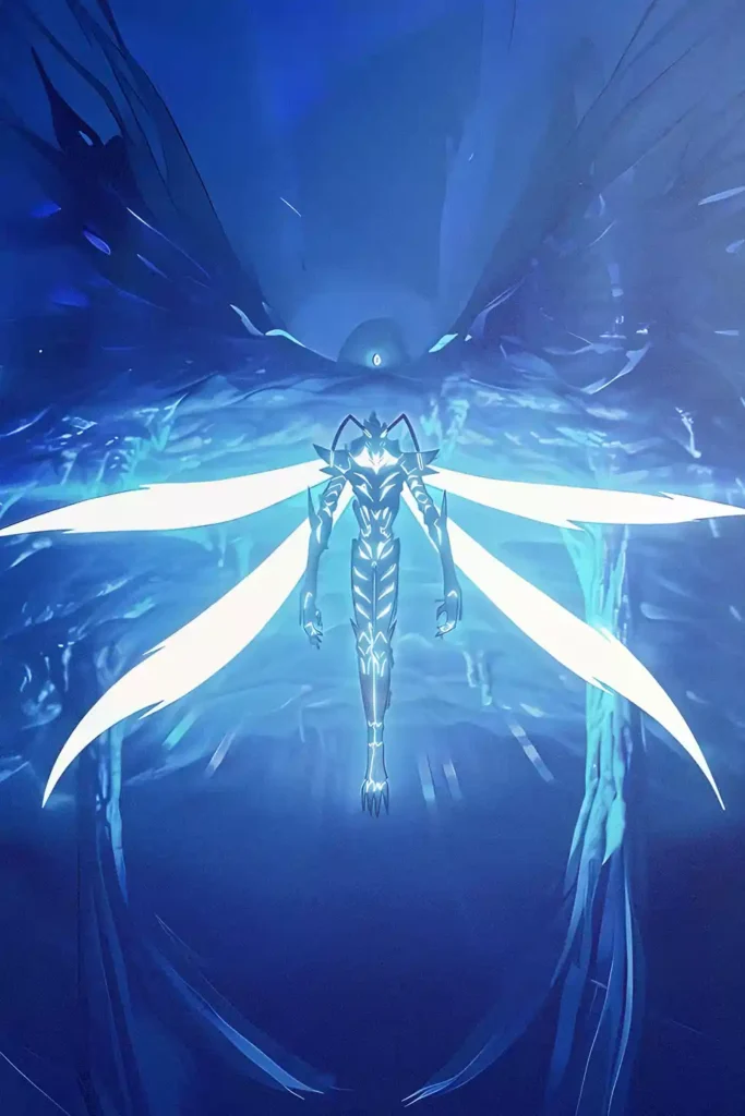 Beru anime metal poster artistic detail and visual story from Solo Leveling