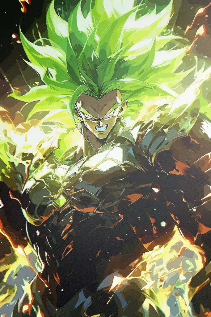Broly DBZ Metal Print Wall Art Unknown Original Image Metal Print Wall Art