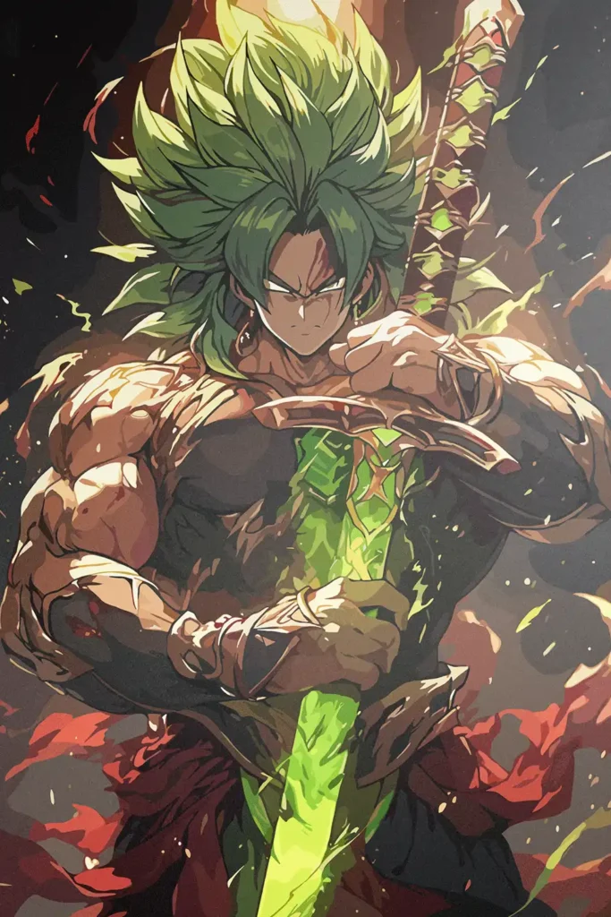 Broly DBZ Metal Wall Art Poster Unknown Original Image Metal Wall Art Poster