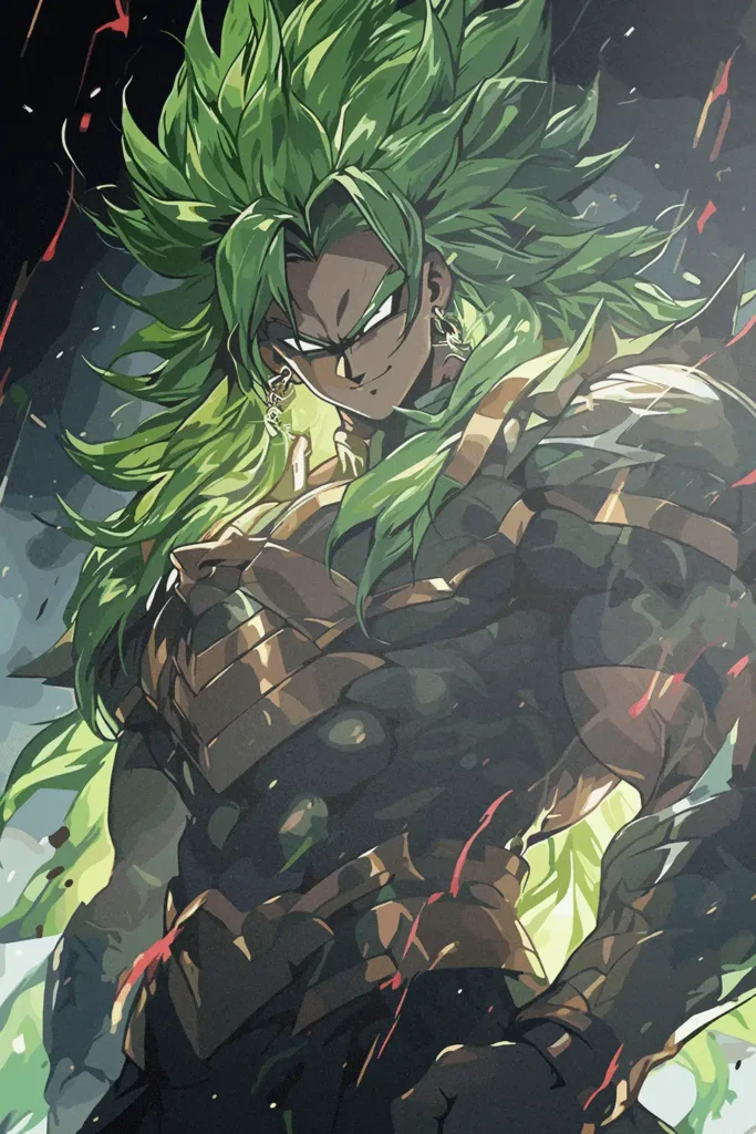 Broly DBZ Metal Wall Poster Unknown Original Image Metal Wall Poster
