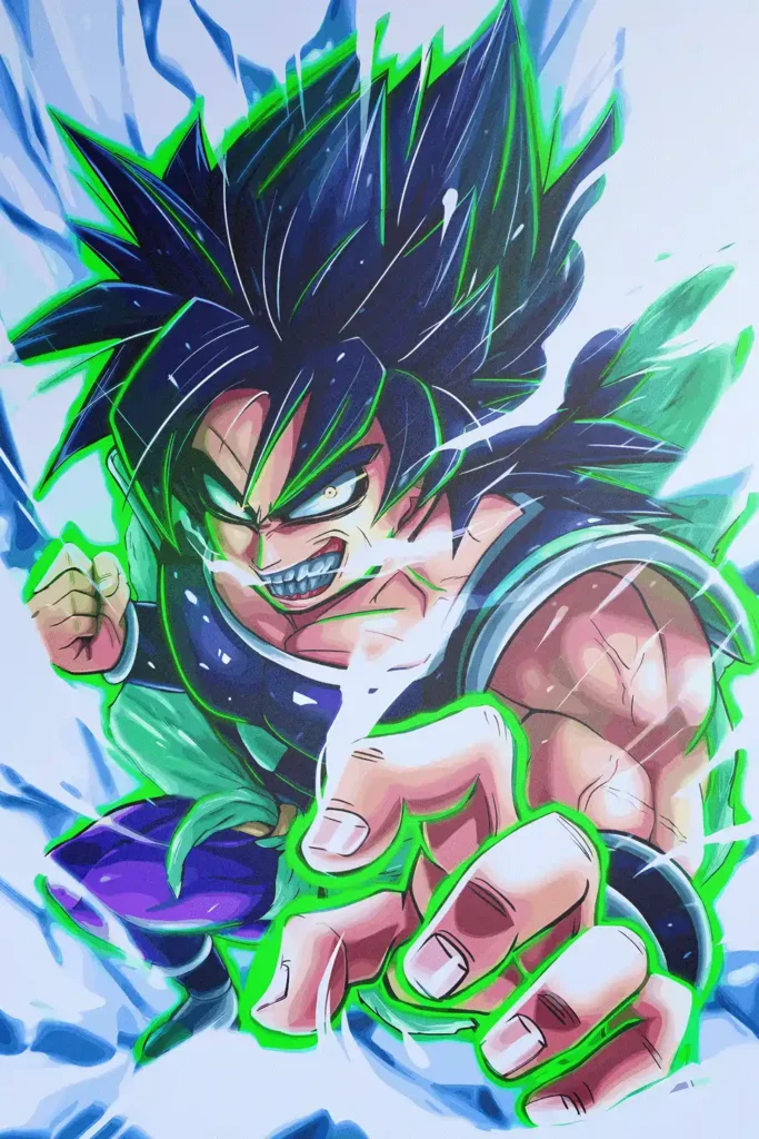 Broly Dragon Ball Original Image Metal Print Wall Art