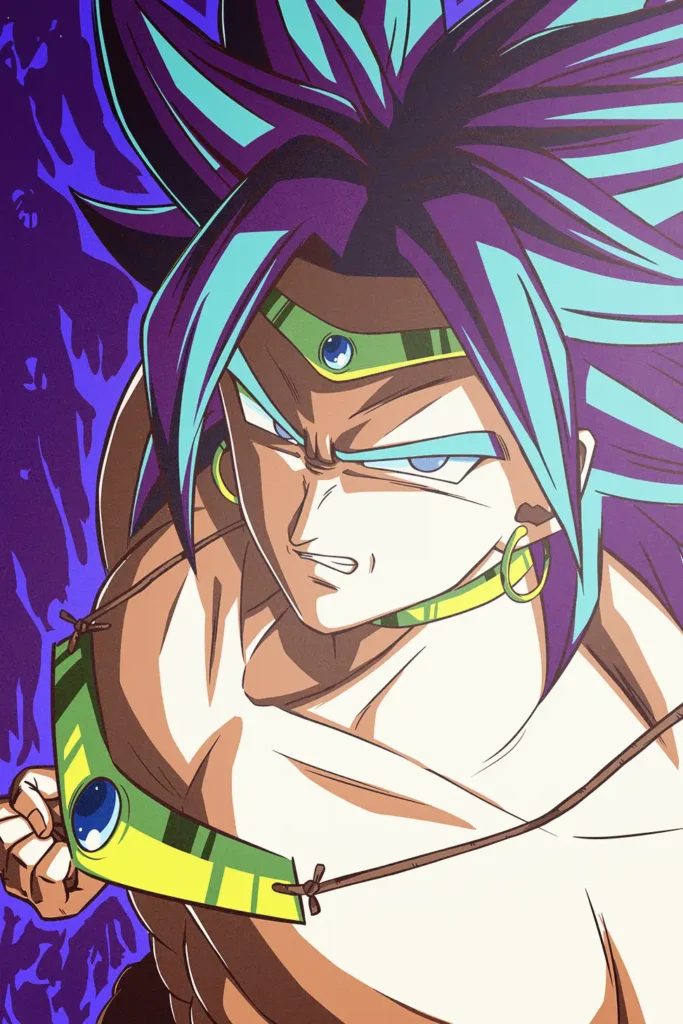 Broly Dragon Ball Original Image Exquisite Metal Print Wall Art