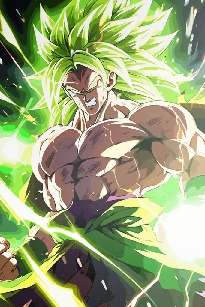 Broly Legendary Super Saiyan Dragon Ball Original Image Artistic Metal Poster