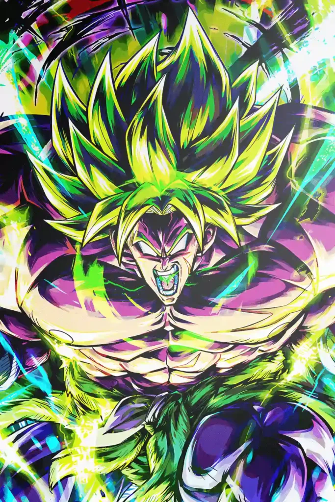 Broly Legendary Super Saiyan Dragon Ball Original Image Artistic Metal Print Poster