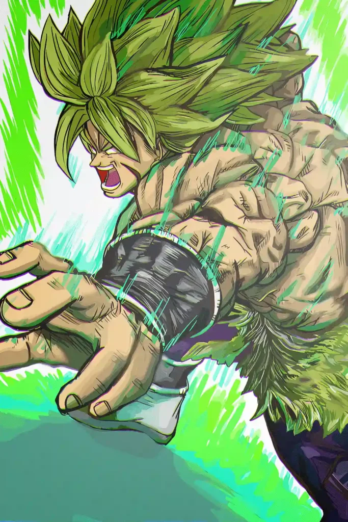 Broly Legendary Super Saiyan Dragon Ball Original Image Bespoke Metal Print Poster