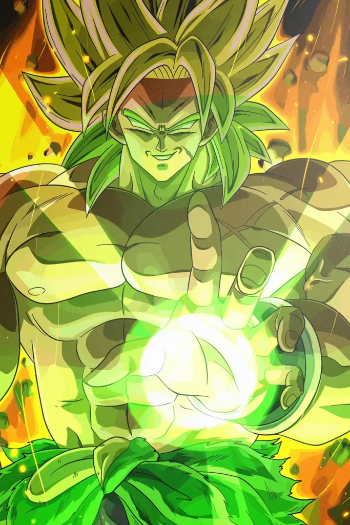 Broly Legendary Super Saiyan Dragon Ball Original Image Deluxe Metal Poster