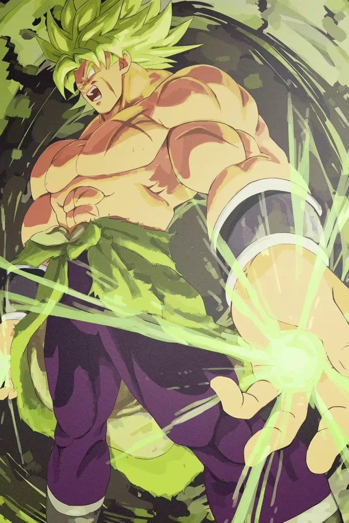 Broly Legendary Super Saiyan Dragon Ball Original Image Exclusive Metal Wall Art