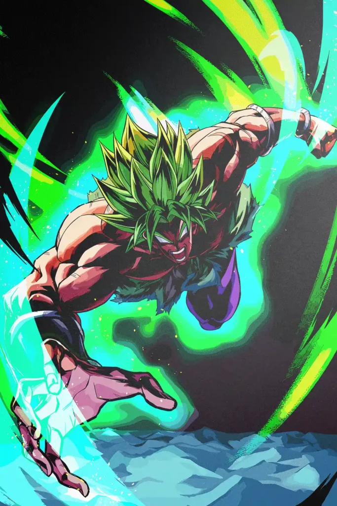 Broly Legendary Super Saiyan Dragon Ball Original Image Metal Print Poster