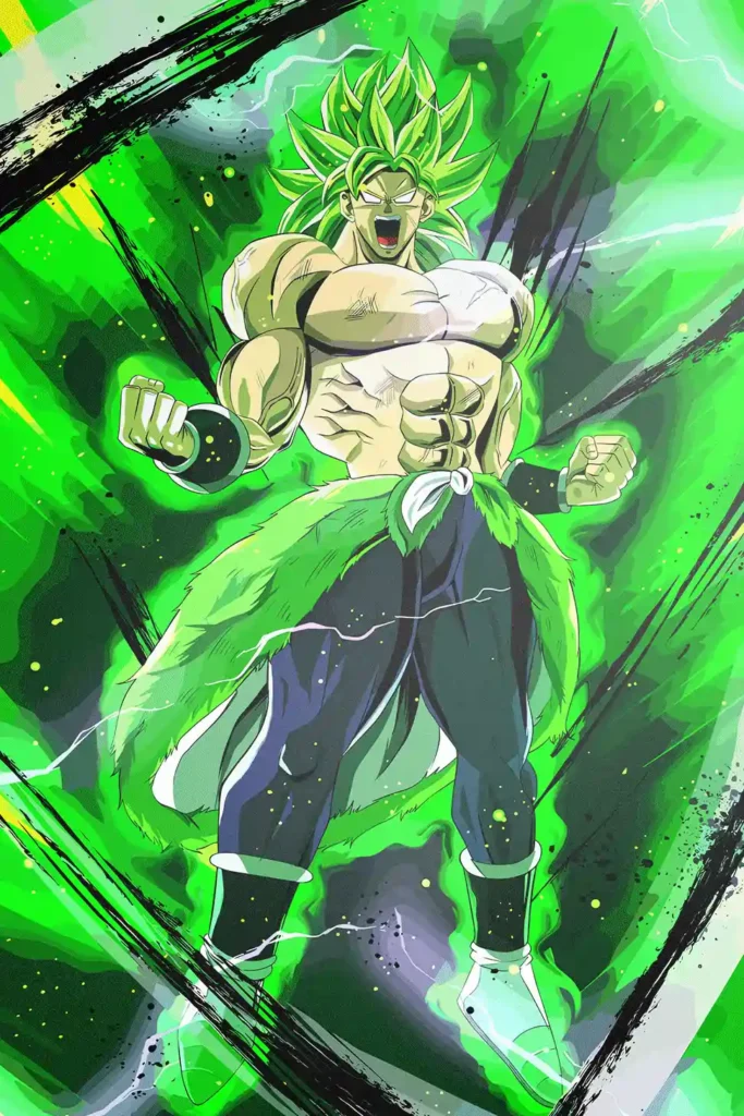 Broly Legendary Super Saiyan Dragon Ball Original Image Metal Wall Art Poster