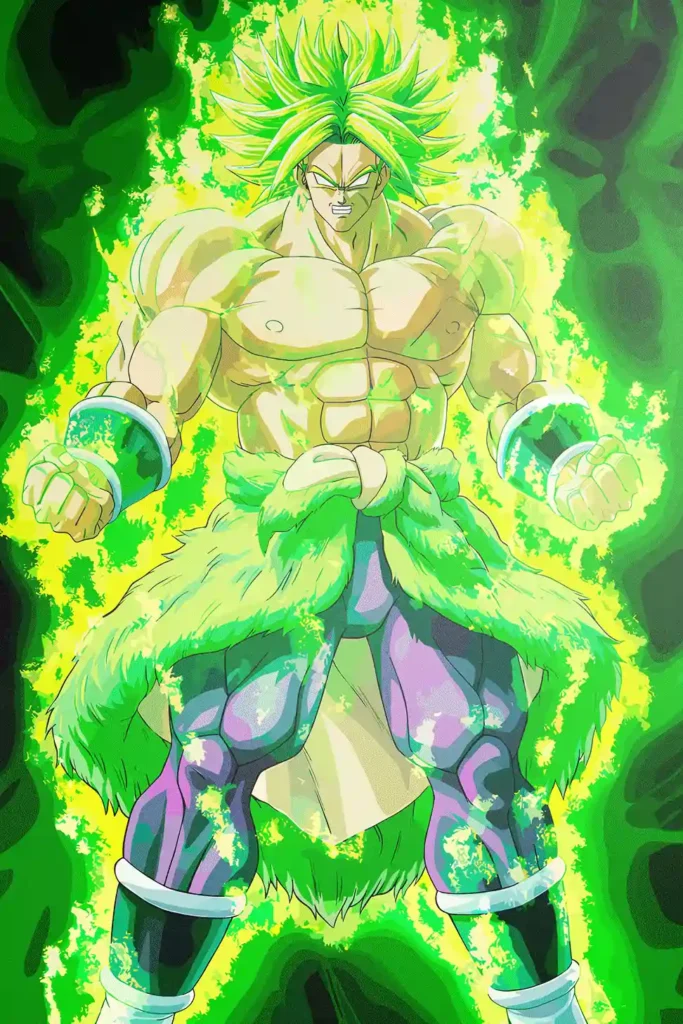 Broly Legendary Super Saiyan Dragon Ball Original Image Premium Metal Wall Art