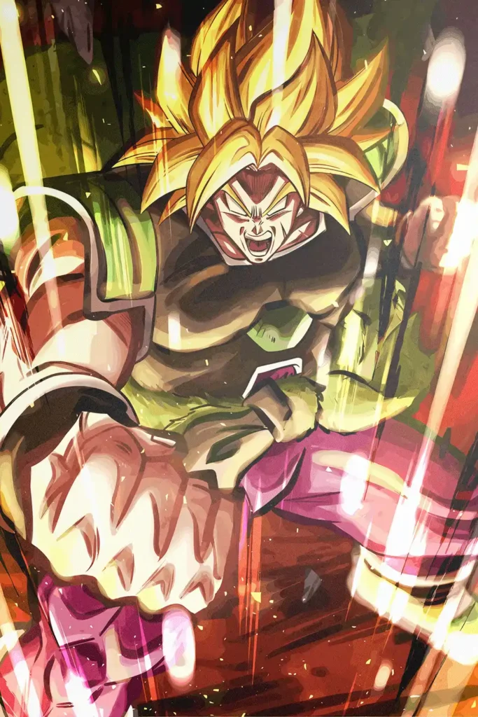 Broly Legendary Super Saiyan Dragon Ball Original Image Printed Metal Poster