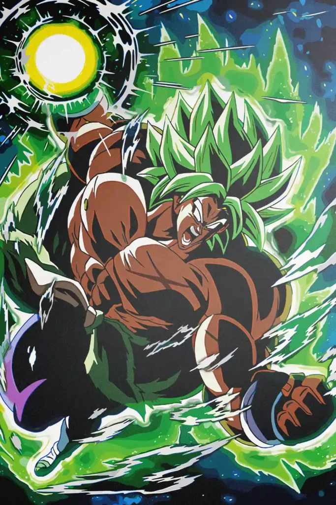 Broly Legendary Super Saiyan Dragon Ball Original Image Refined Metal Print Poster