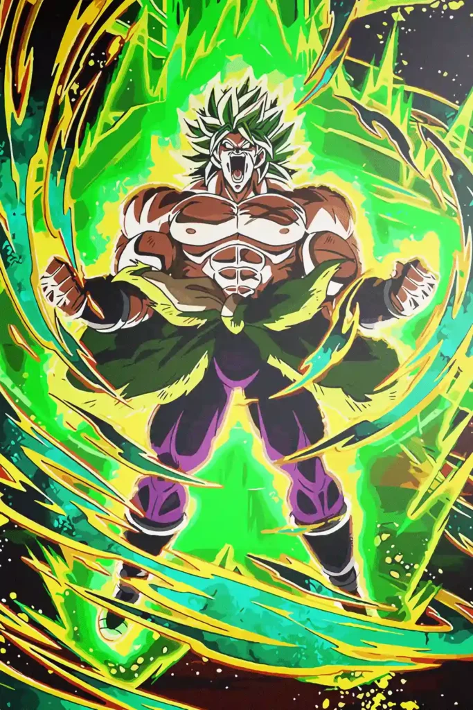 Broly Legendary Super Saiyan Dragon Ball Original Image Refined Printed Metal Poster