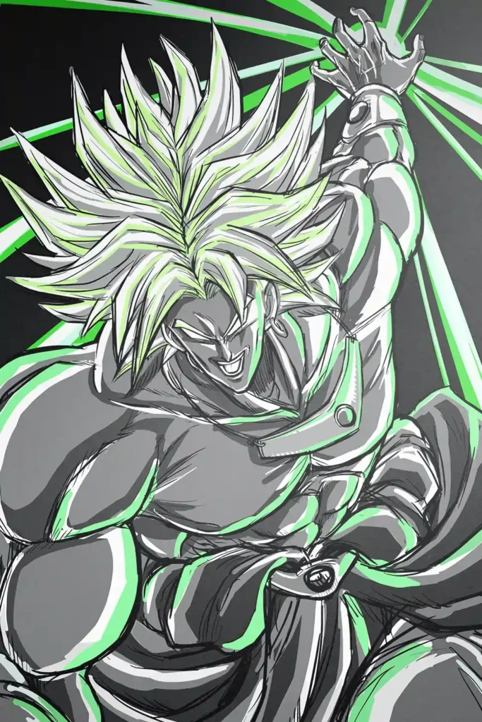 Broly Legendary Super Saiyan Dragon Ball Original Image Bespoke Metal Wall Poster