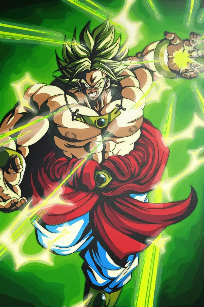 Broly Legendary Super Saiyan Dragon Ball Original Image Deluxe Metal Print