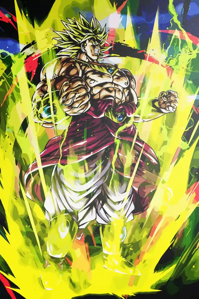 Broly Legendary Super Saiyan Dragon Ball Original Image Distinctive Printed Metal Poster