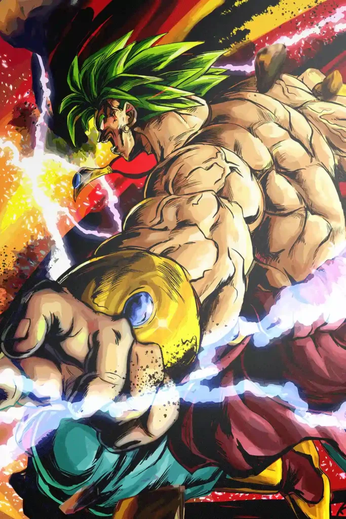 Broly Legendary Super Saiyan Dragon Ball Original Image Premium Metal Print