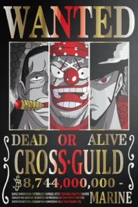 Buggy Cross Guild Wanted Poster One Piece Original Image High Quality Metal Print