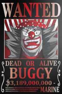 Buggy Wanted Poster One Piece Original Image High Quality Printed Metal Wall Art
