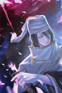 Byakuya Kuchiki Bleach Original Image Bespoke Metal Wall Art Poster