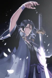 Byakuya Kuchiki Bleach Original Image Premium Printed Metal Poster