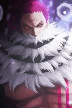 Katakuri One Piece Foreboding Glow and Intense Gaze Premium Metal Print
