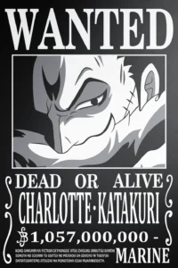Charlotte Katakuri Wanted Poster One Piece Original Image Premium Metal Wall Art