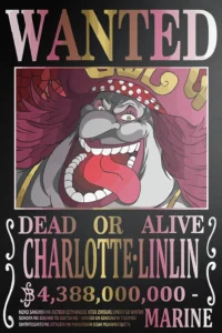 Charlotte Linlin Big Mom Wanted Poster One Piece Original Image High Quality Metal Print