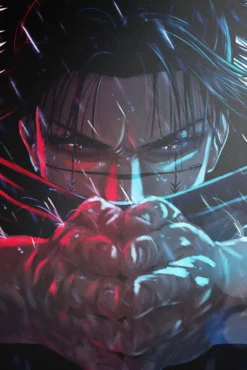 Choso Jujutsu Kaisen Dramatic Clenched Fists Bespoke Metal Poster