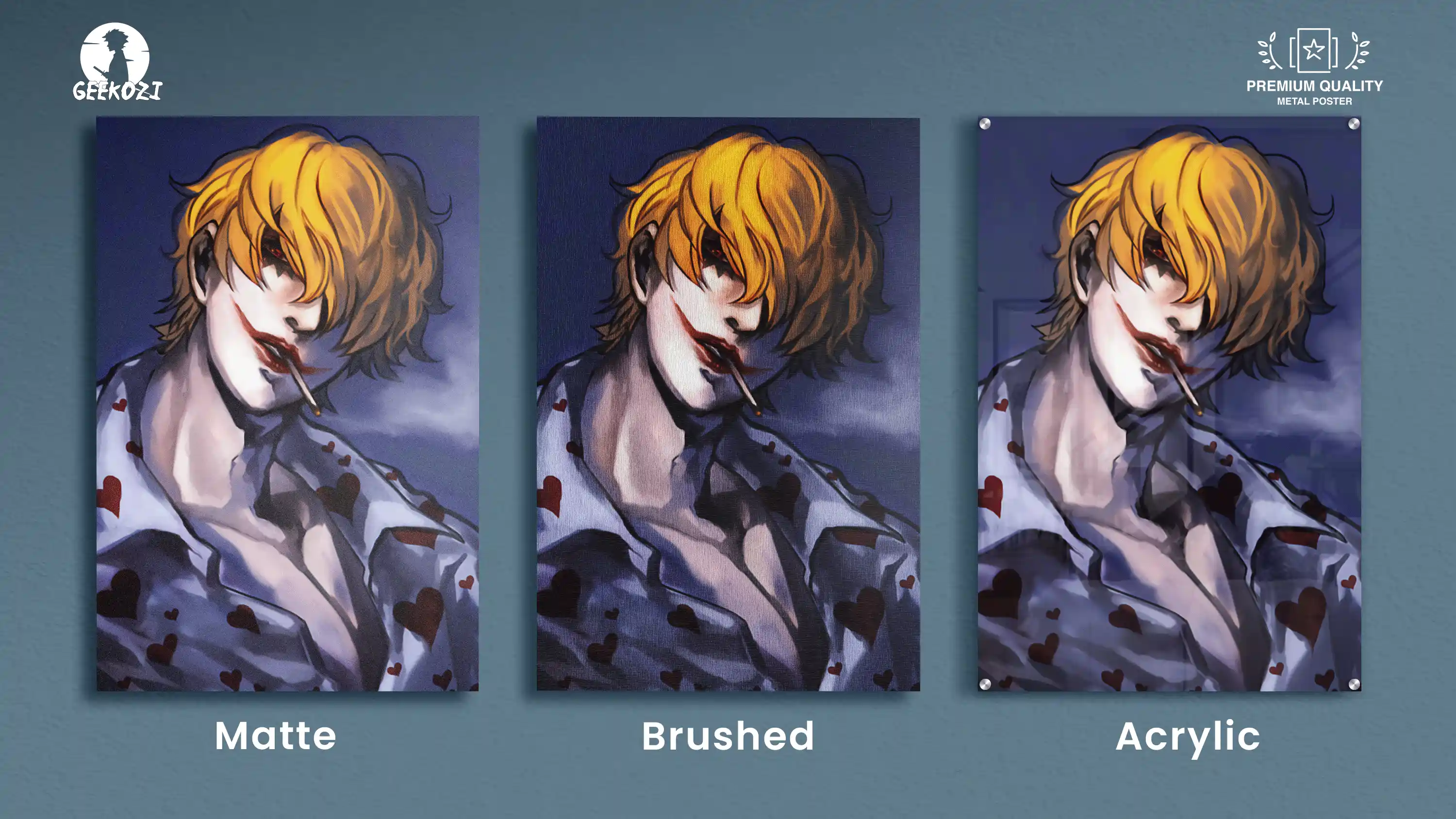 Corazon One Piece All Product Types Premium Printed Metal Poster