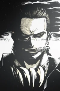 Crocodile One Piece Original Image Exclusive Metal Wall Art