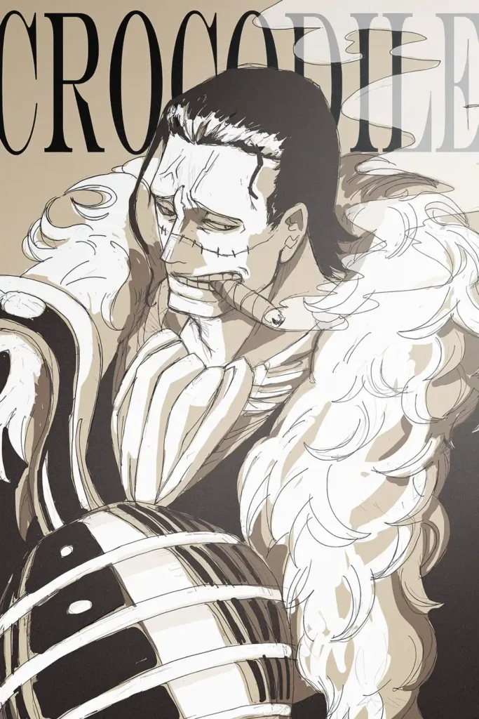 Crocodile One Piece Original Image Outstanding Metal Poster