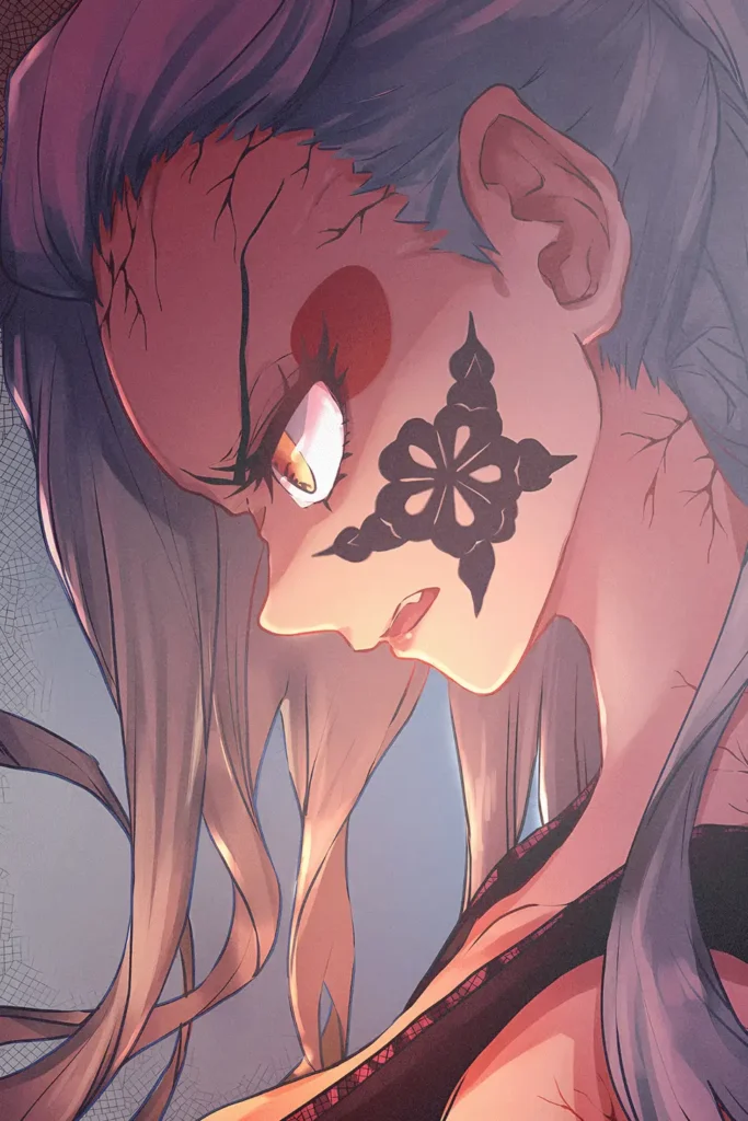 Daki Demon Slayer Original Image Bespoke Metal Poster