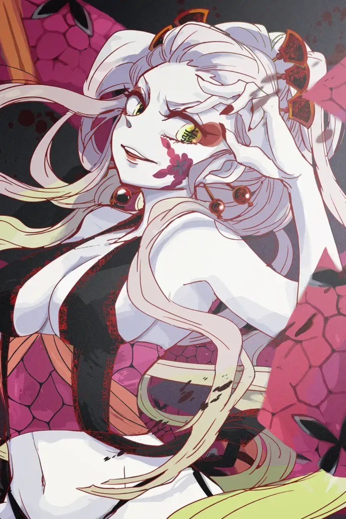 Daki Demon Slayer Original Image Outstanding Metal Wall Poster