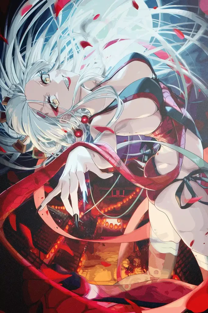 Daki Demon Slayer Original Image Unique Metal Wall Poster