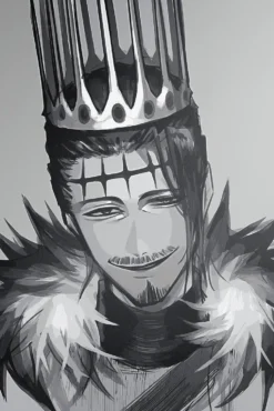 Dante Zogratis Black Clover Menacing Crown and Shadow Printed Metal Poster