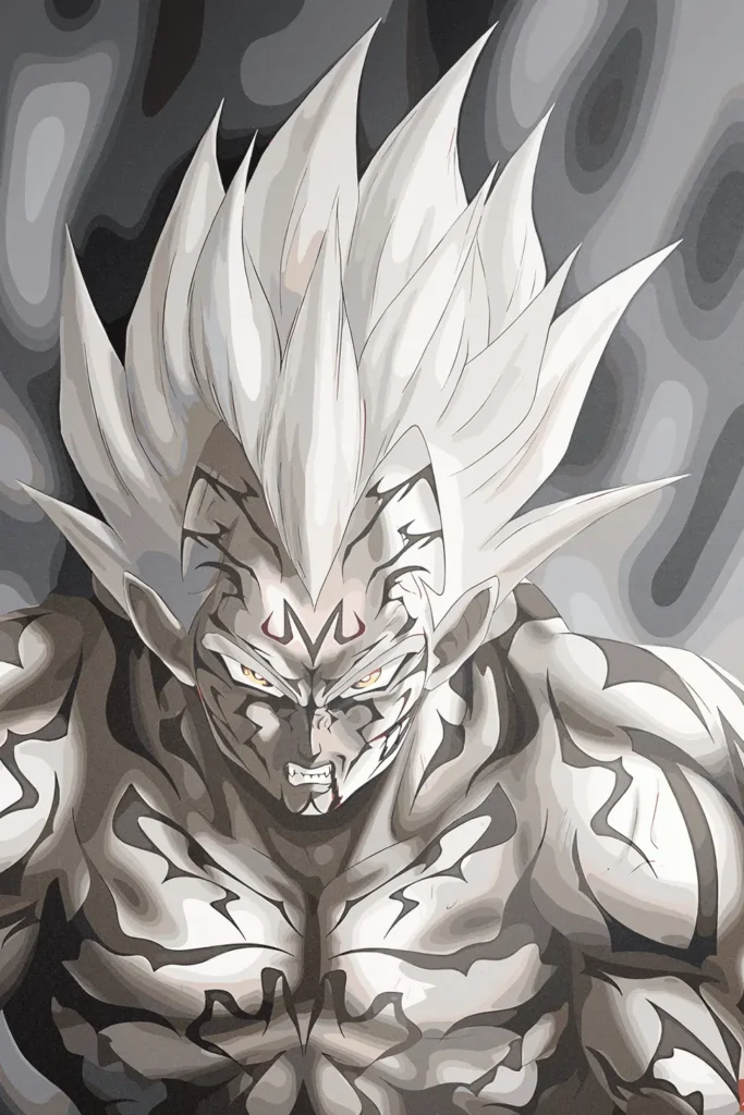 Dark Majin Vegeta Dragon Ball Original Image Premium Printed Metal Poster