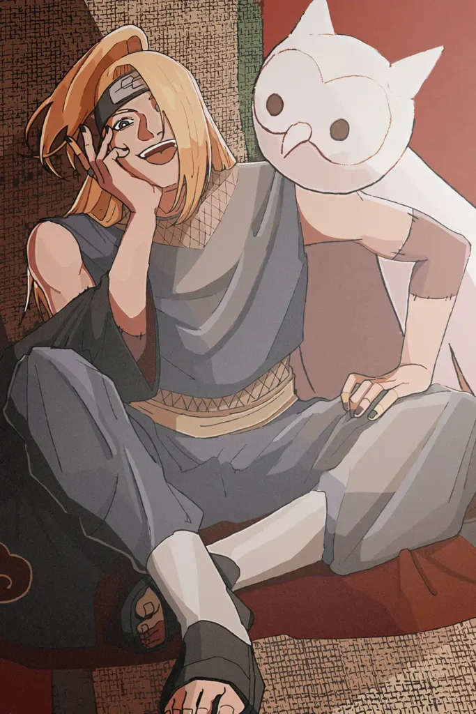 Deidara Naruto Original Image Deluxe Metal Poster