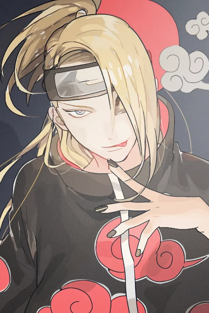 Deidara Naruto Original Image Deluxe Printed Metal Wall Art