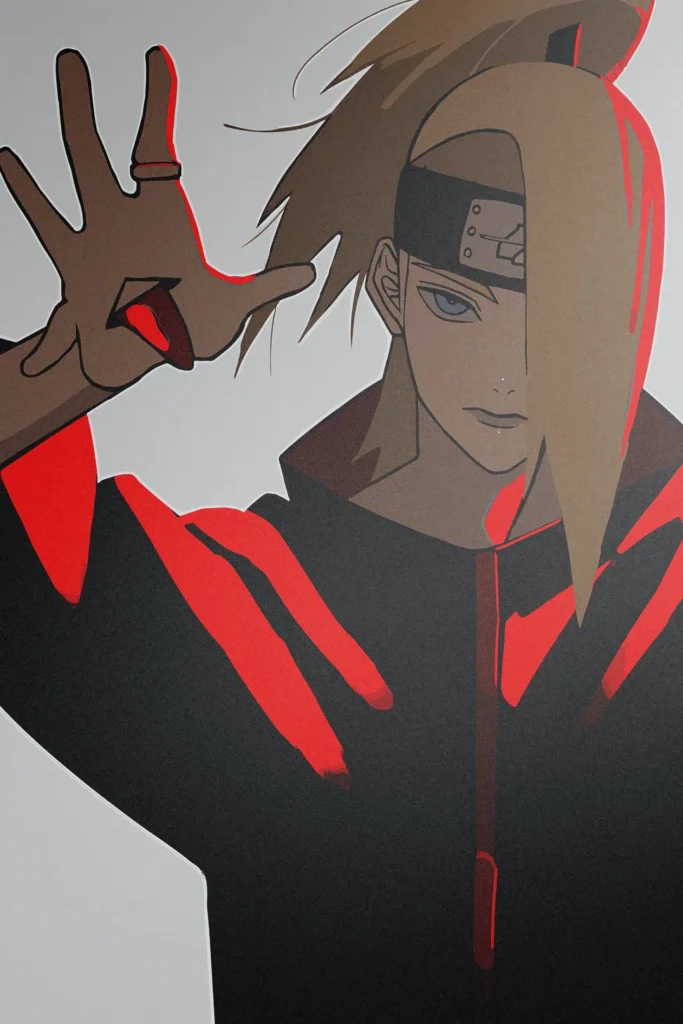 Deidara Naruto Original Image Exclusive Metal Print
