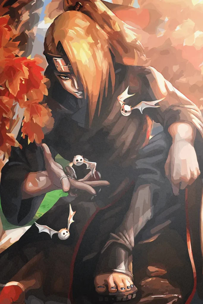 Deidara Naruto Original Image High Quality Metal Poster