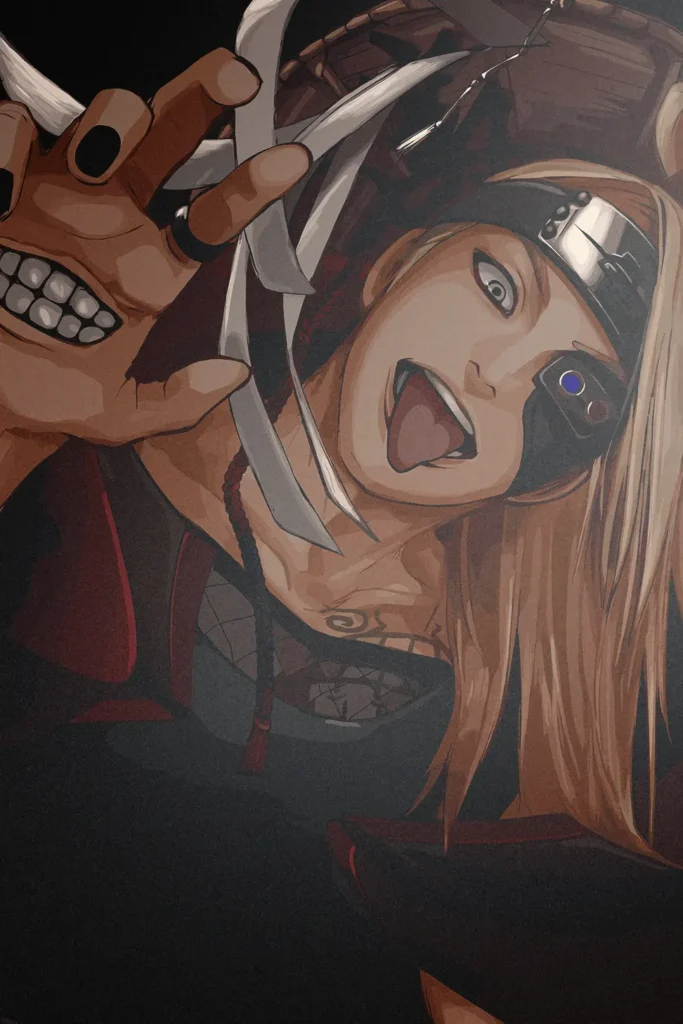 Deidara Naruto Original Image High Quality Printed Metal Poster