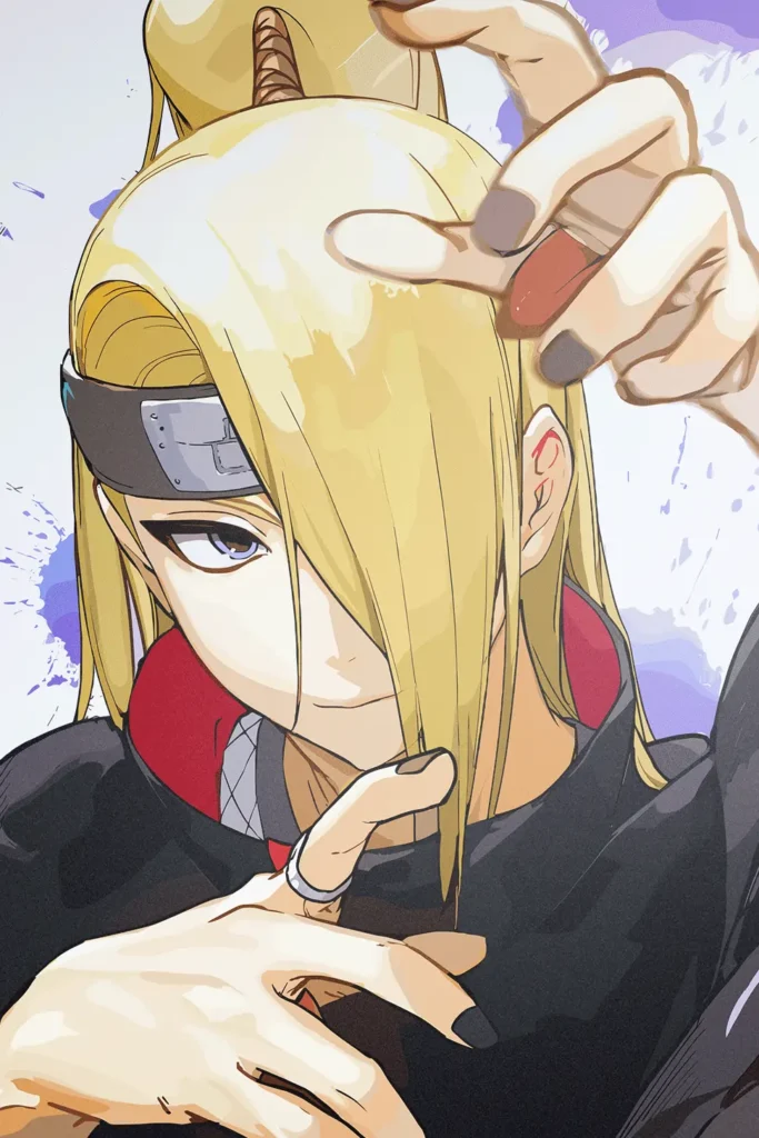 Deidara Naruto Original Image Metal Poster