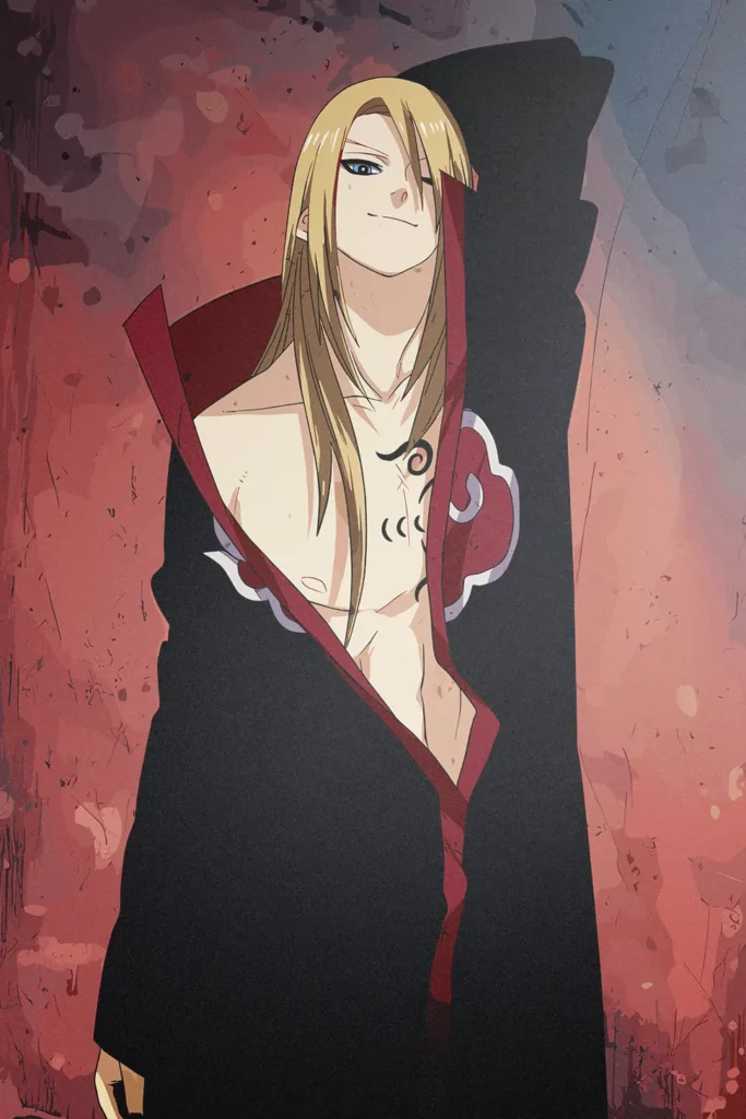 Deidara Naruto Original Image Metal Print Wall Art