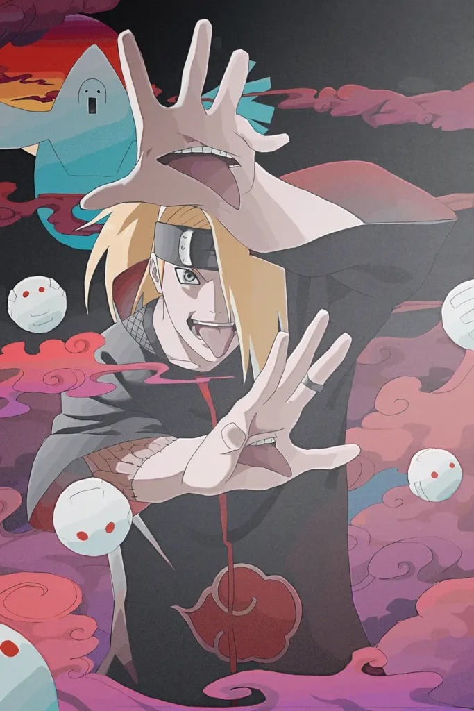 Deidara Naruto Original Image Metal Wall Poster